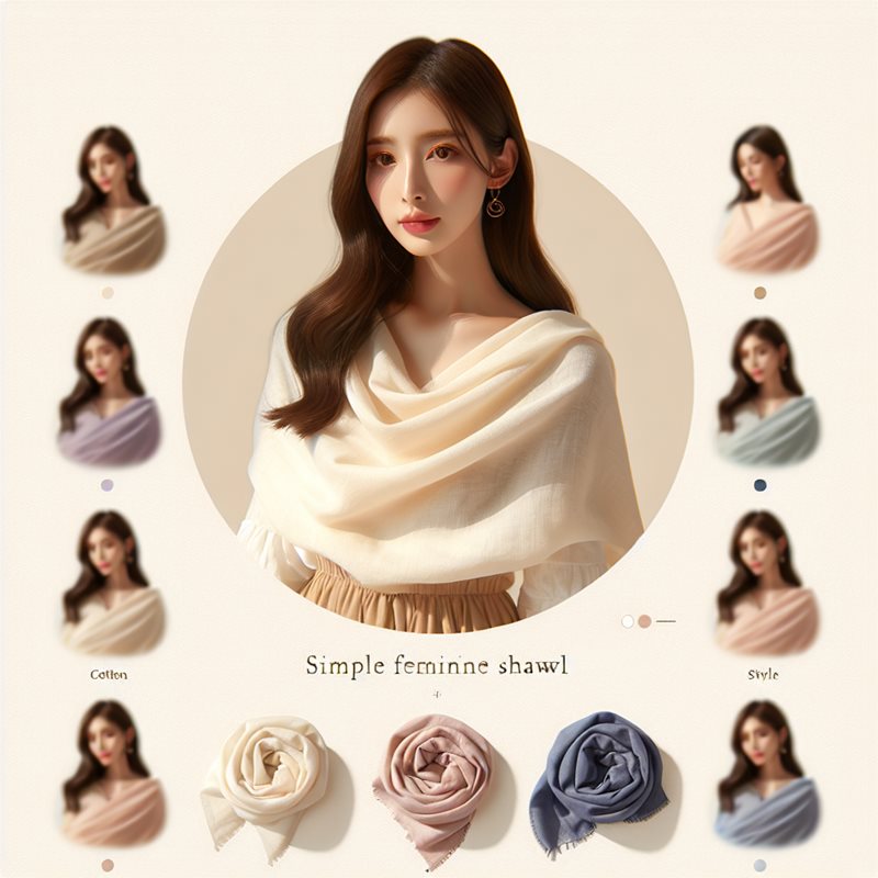 شال نخی زنانه ساده